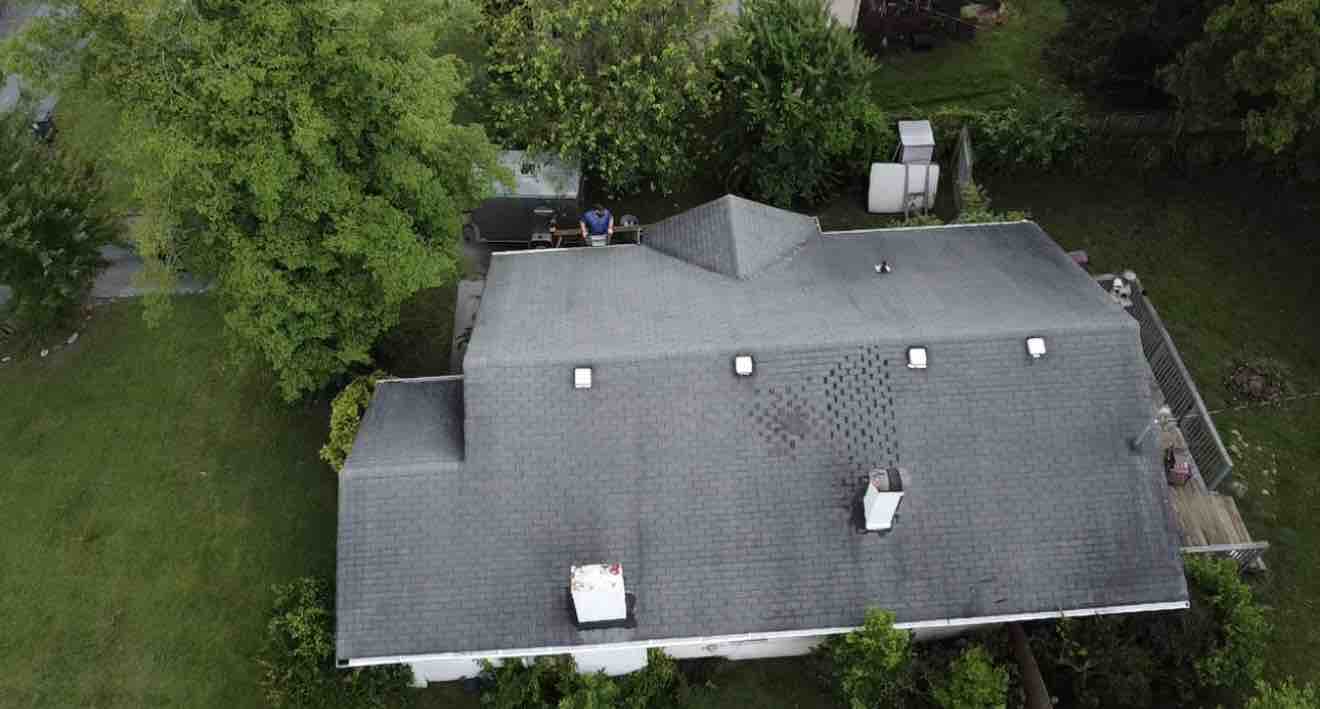 Dark Gray Ranch with Skylights, Section Replacement