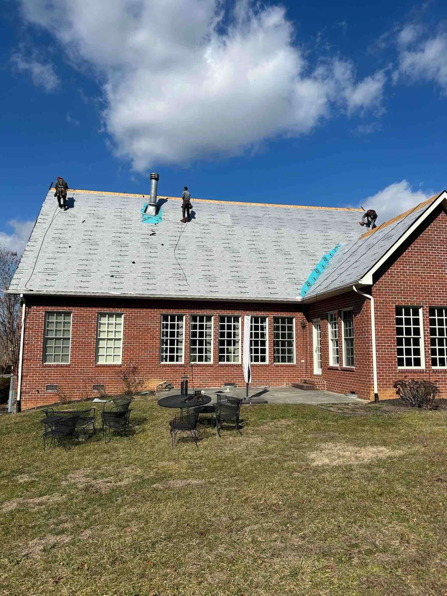 Brick Ranch Re-Roof, FeltBuster Underlayment Stage