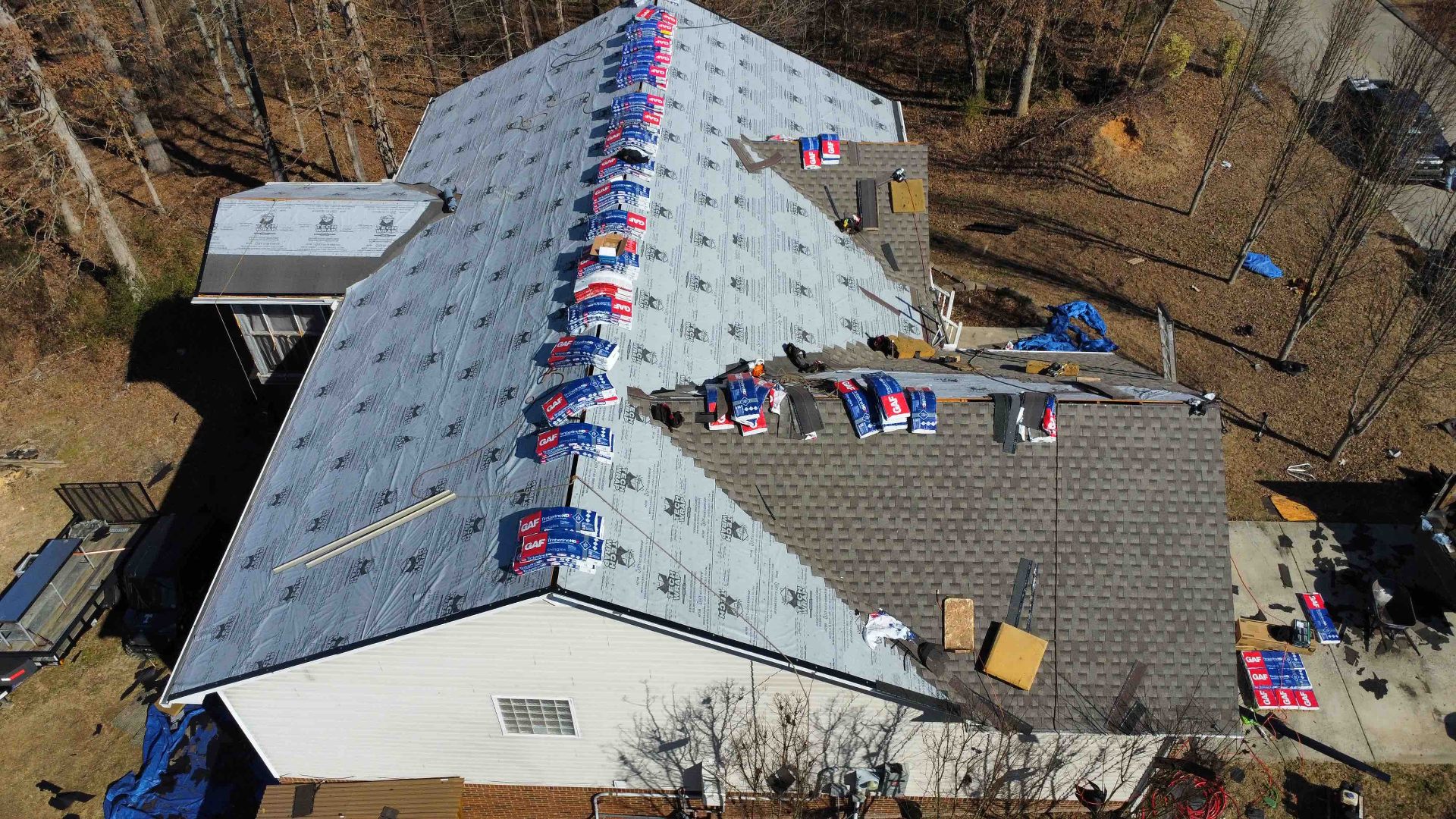 GAF Timberline HD Install In Progress